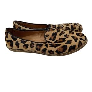 Charix Leopard Print Cowhide Leather Loafers